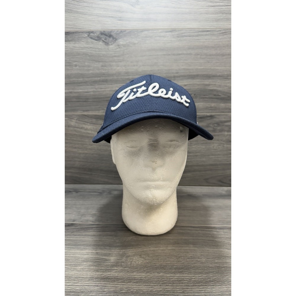 Footjoy Titleist Hat Cap Navy Blue Pro V1 Elite Golf Stretch Embroidered L/XL